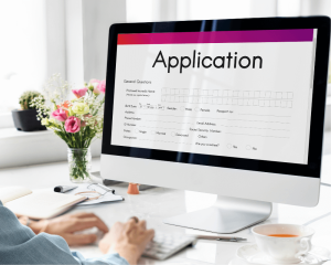 application form employment document concept